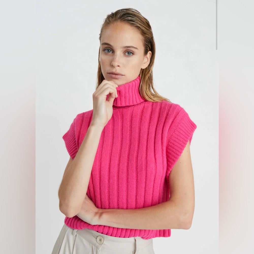 Deluc Pink Turtleneck Sweater